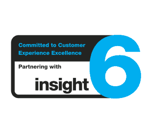 Agile Comms - CX Excellence Mark Charcoal Blue Writing and 6 FINAL
