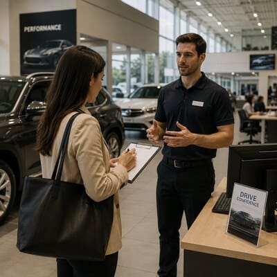 Mystery shop at a car dealership